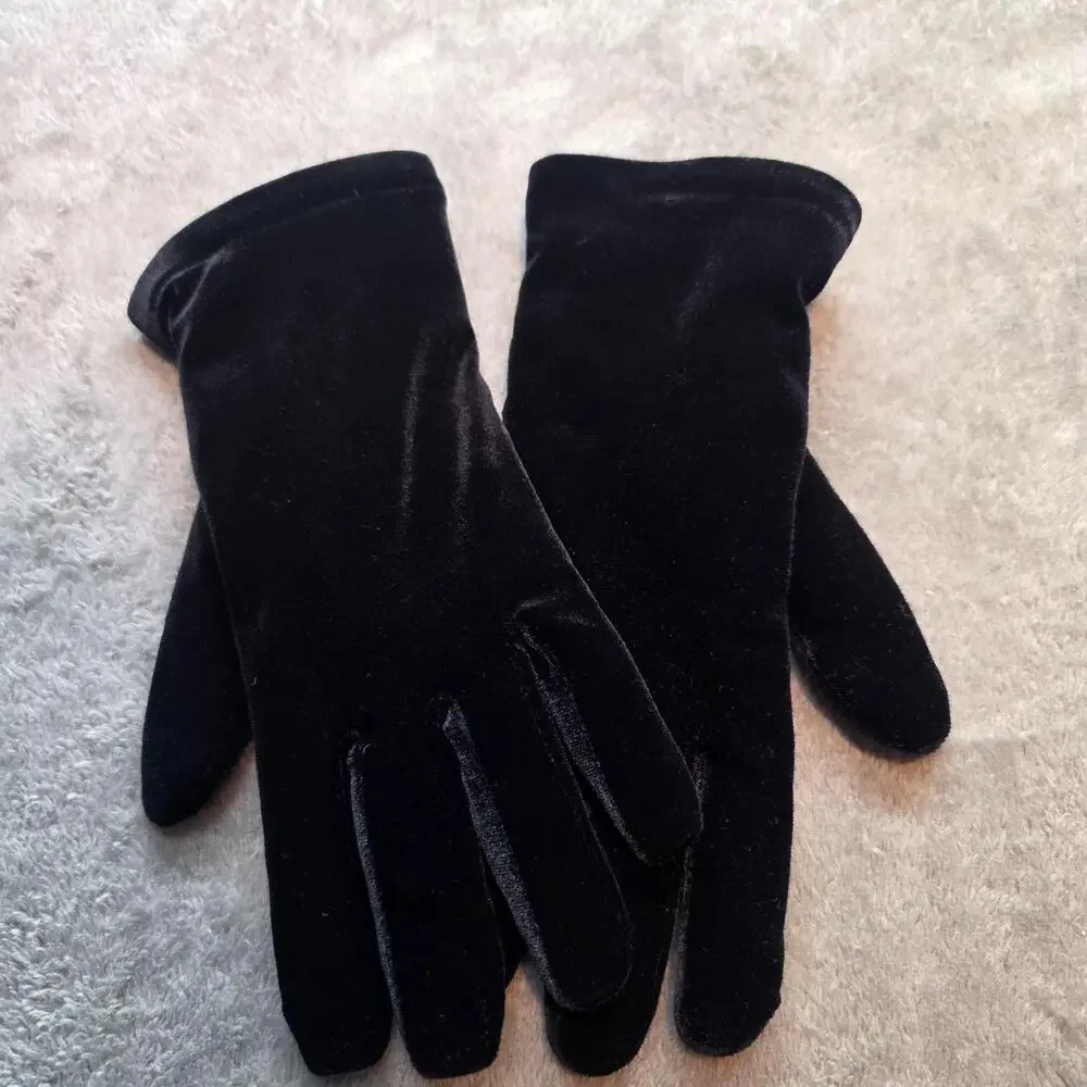 Cejon Gloves Womens One Size Black Velour Thinsulate Lined Insulated Winter